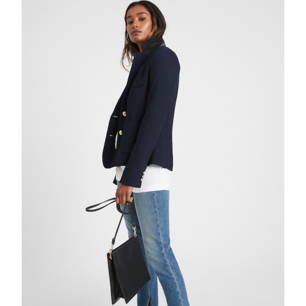 NWOT Banana Republic Navy Hacking Blazer